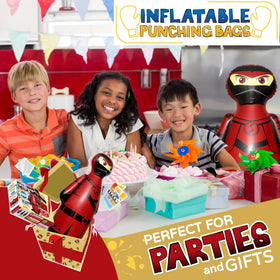 Inflatable Dudes Ninja Toy 47 inches—durable vinyl for long-lasting, energetic sessions.