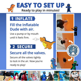 Inflatable Dudes Ninja Toy 47-inch ninja party decoration ready for celebrations.