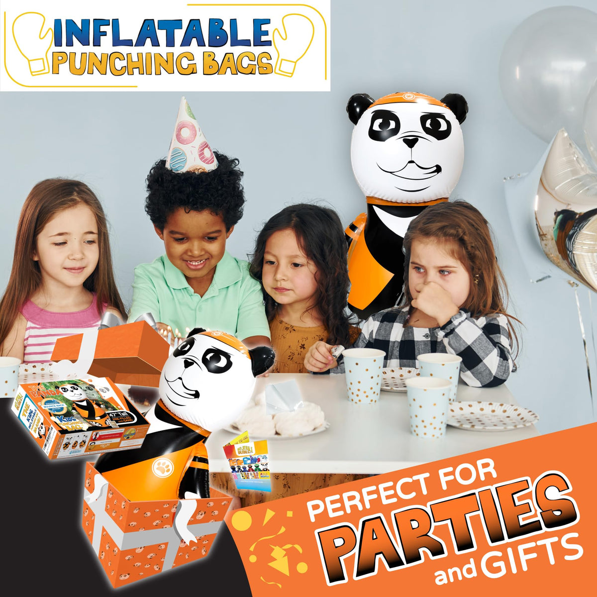 Inflatable Dudes Panda 47-inch outdoor play setup for backyard fun