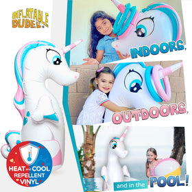 Inflatable Dudes rings set for unicorn party toss games