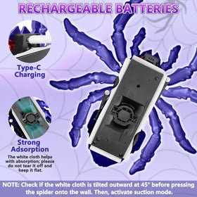 Infowush Wall Crawler Spider provides up to 30 minutes of play per charge