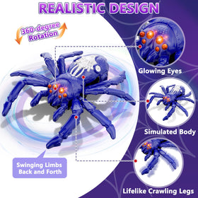 Infowush Wall Crawler Spider remote control enabling 360° spins and action