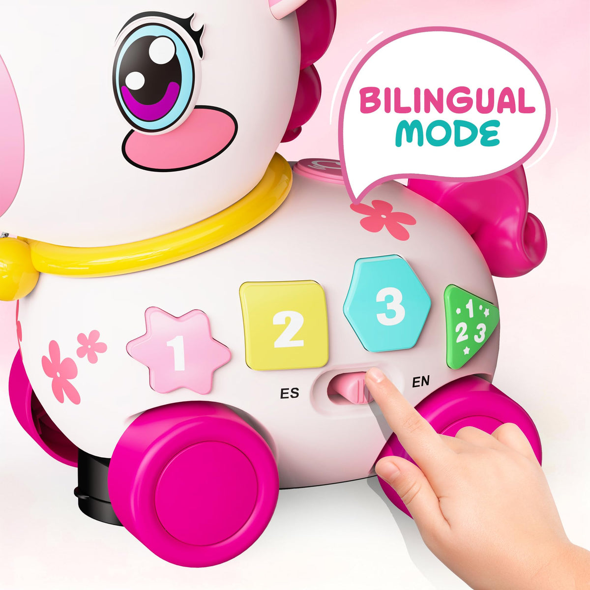 Ingbear unicorn bump-go-wheels demonstrating obstacle navigation