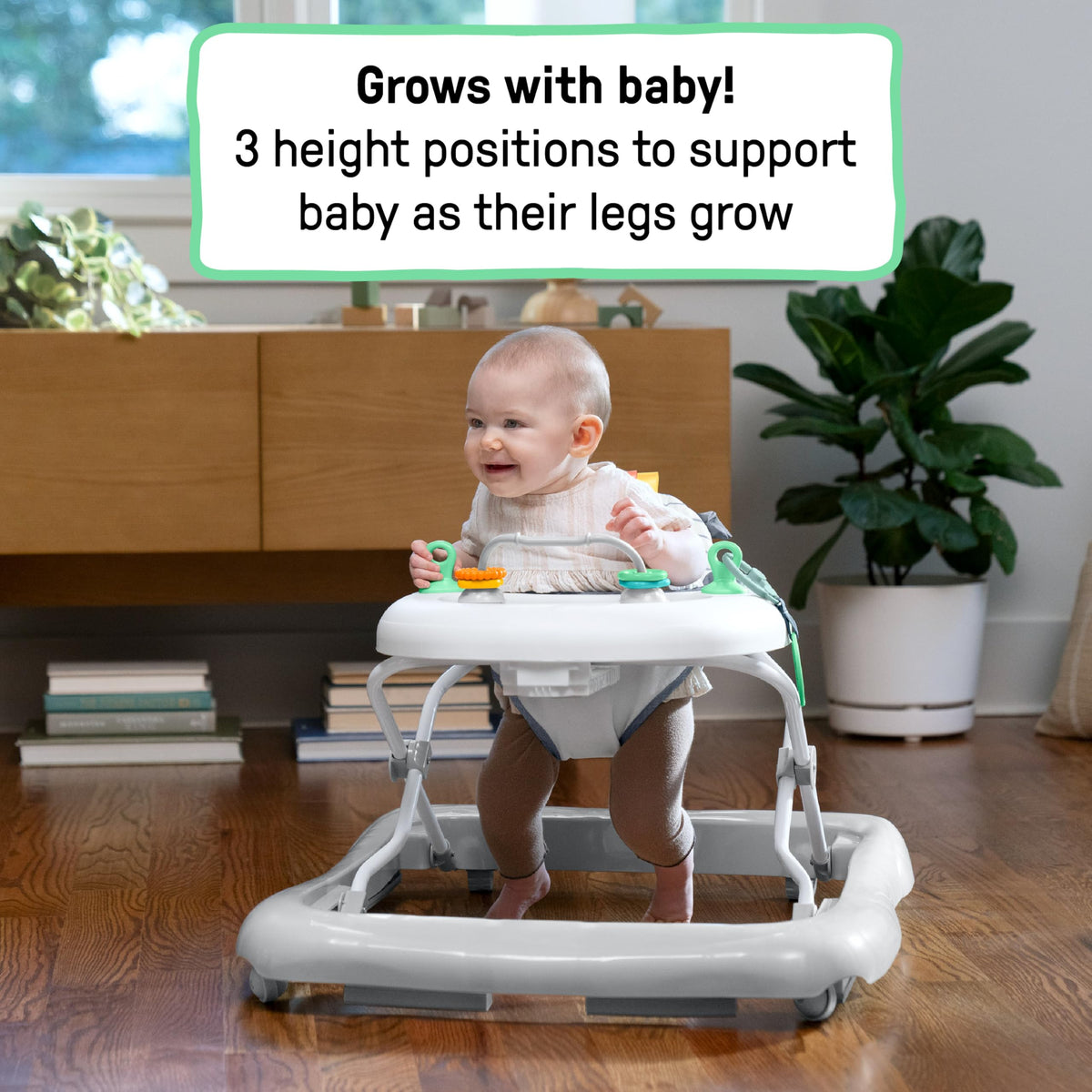Includes toy bead chaser and link loops for added baby play.