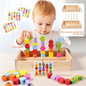 INIFEIDALA colorful beads and sticks invite creative pattern making.