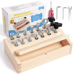 INIFEIDALA Kids Tool Set screwboard assembly showcases hands-on learning and fine motor development.