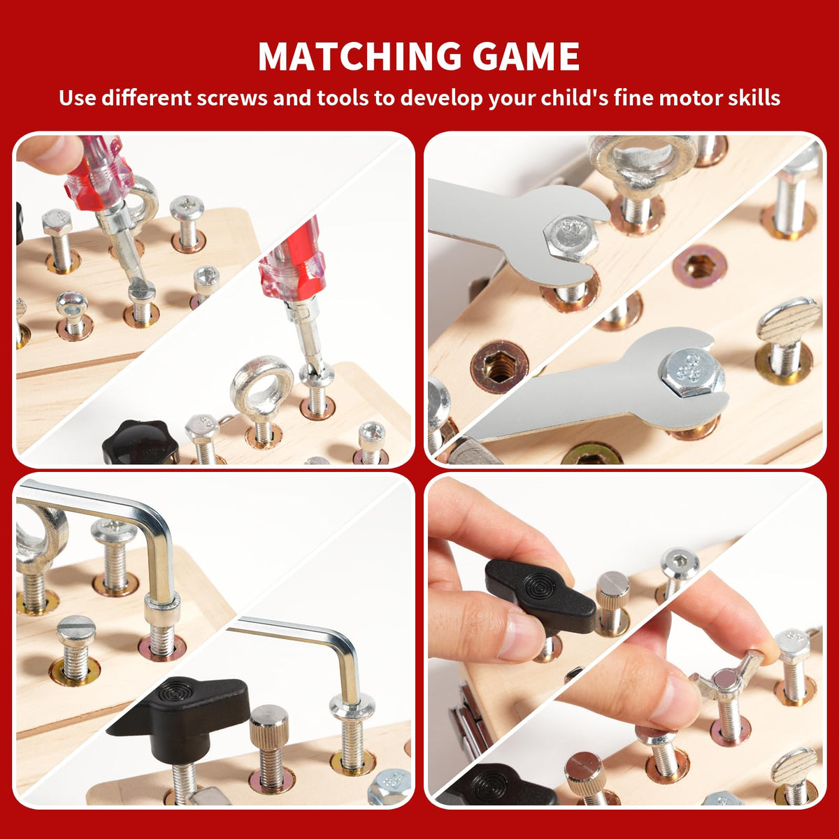 INIFEIDALA Busy Board 8 latches enables independent play and problem-solving.