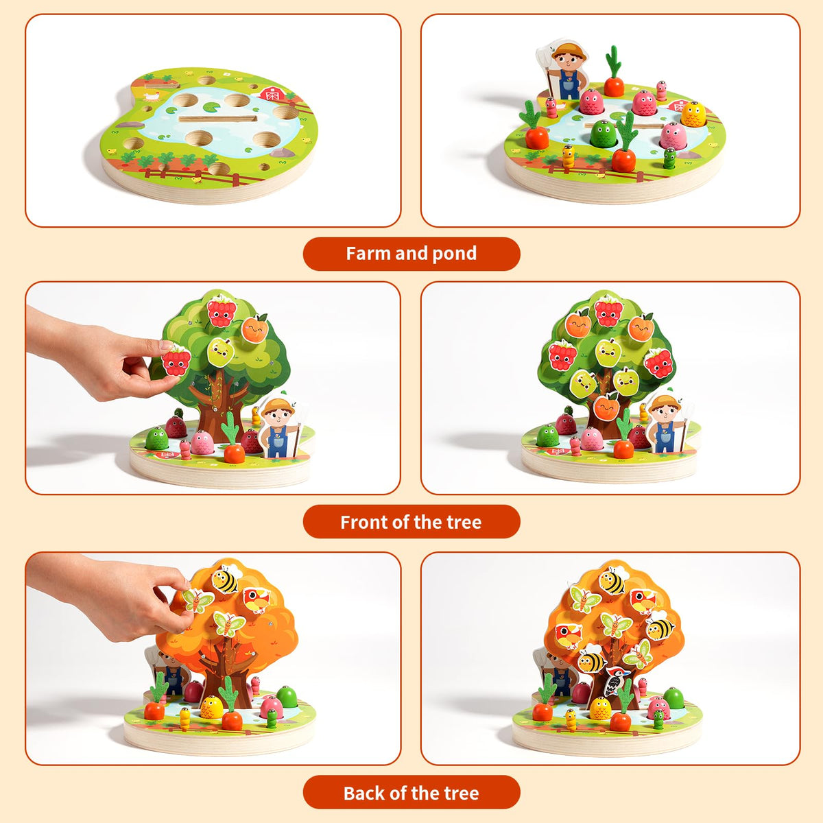 INIFEIDALA bird and insect blocks for imaginative sorting play