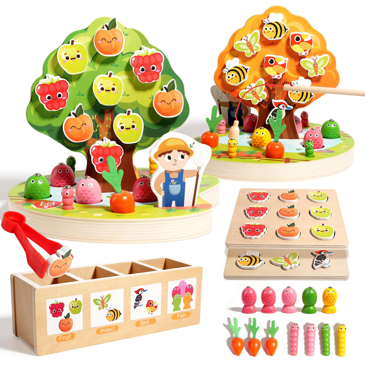 INIFEIDALA fruit blocks for fine motor play and color recognition
