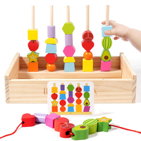 INIFEIDALA shape stacker aids stacking, shape recognition, and early geometry.