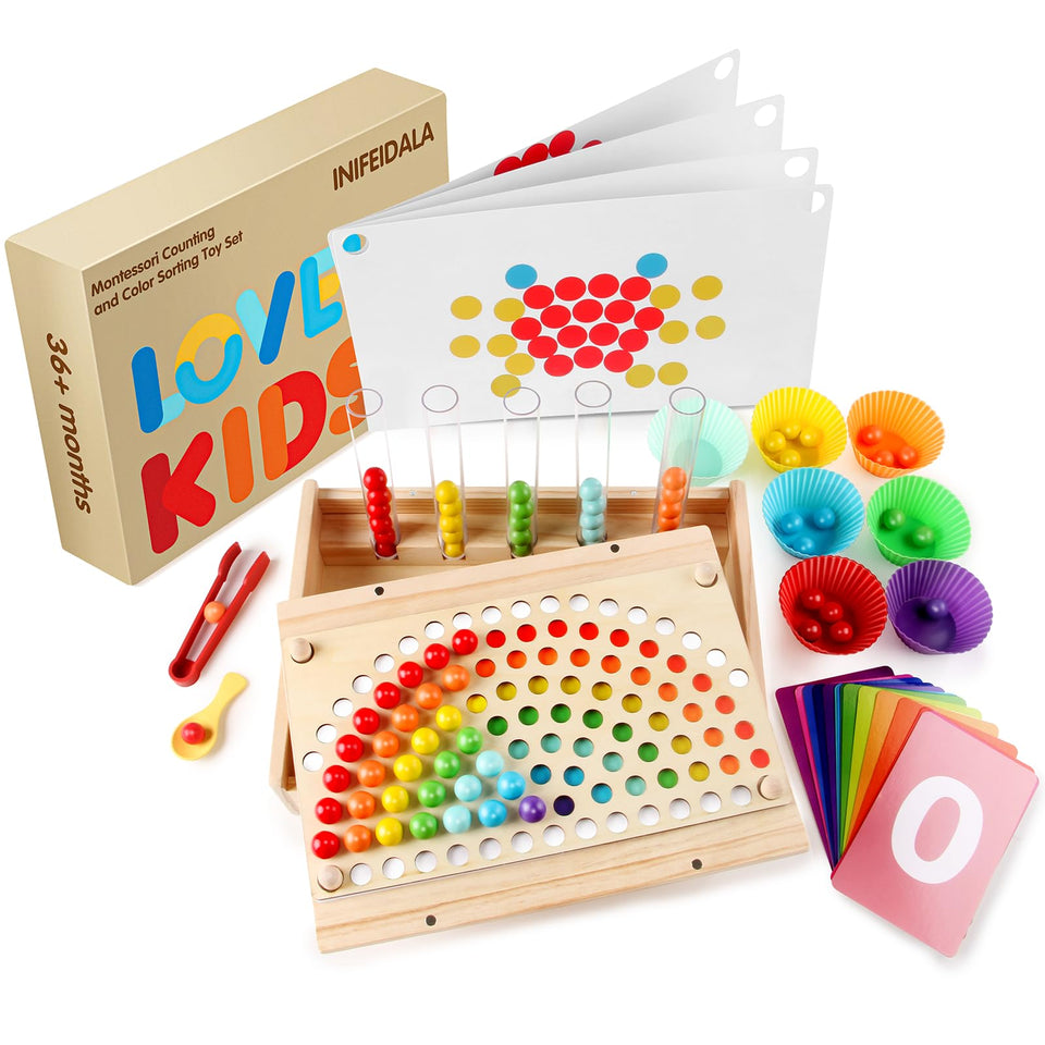 INIFEIDALA montessori wooden puzzle board for imaginative play and fine motor skills