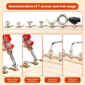INIFEIDALA screws removal practice with screwdriver supports fine motor skills