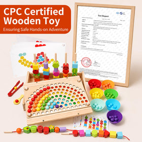 INIFEIDALA sorting kit with templates enhances concentration and early math skills.