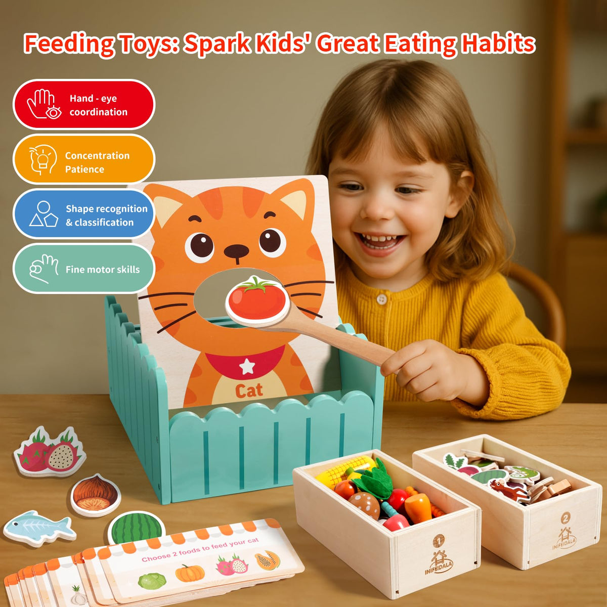 INIFEIDALA animal accessories inspire imaginative play and categorization