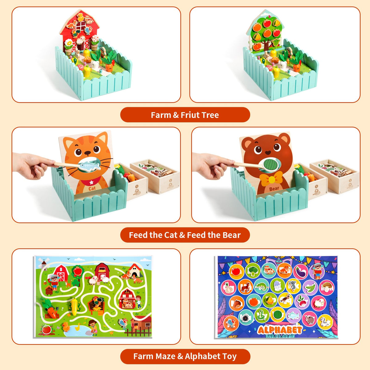 INIFEIDALA letter matching board supports early literacy and recognition