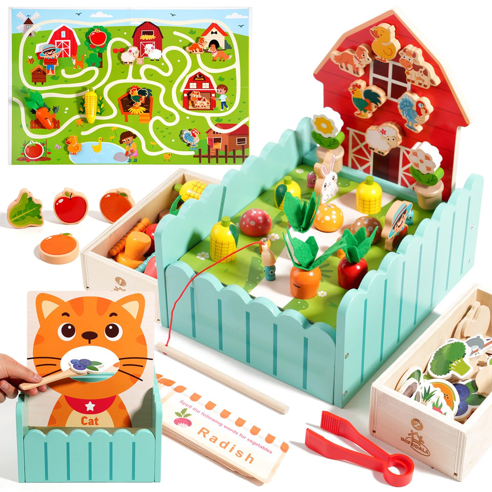 INIFEIDALA farm-themed Montessori scene matching for toddlers boosts cognitive and motor skills