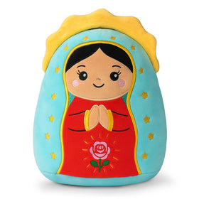 InIsaJace Lady of Guadalupe plush pillow 8in for comforting hugs and faith-inspired decor