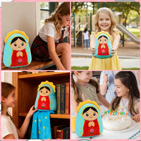 InIsaJace Lady of Guadalupe plush pillow gift-ready for celebrations and religious occasions