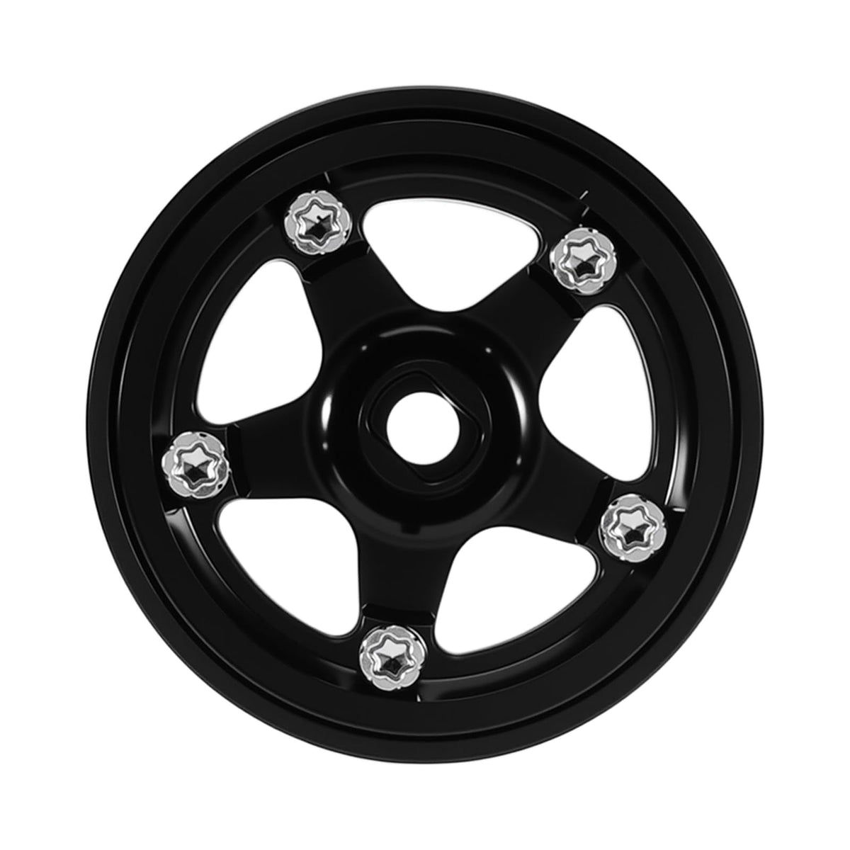 INJORA 0.7" D18 wheel with five-spoke pattern adds retro off-road character to RC rigs.