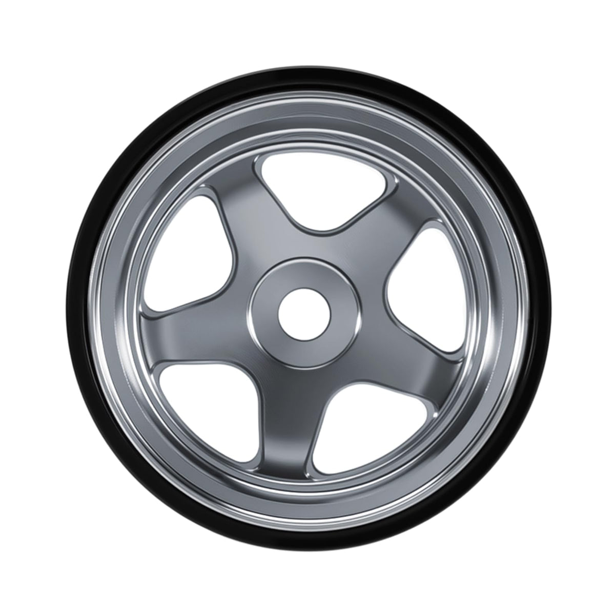 INJORA 0.7in D18 beadlock wheel side profile with five-spoke design.