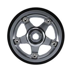 INJORA titanium finish beadlock wheel with rugged look.