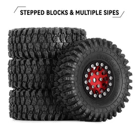 INJORA beadlock design close-up demonstrates durable mold and wear resistance
