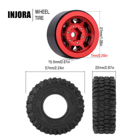 INJORA micro crawler tires on multiple models show broad compatibility