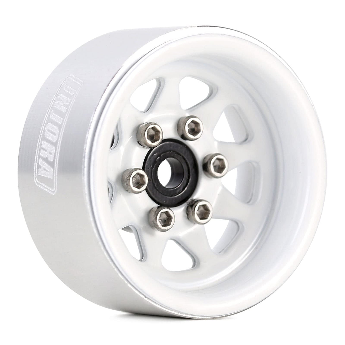 Side angle of INJORA 1.0 wheel shows deep dish design and premium powder coat.