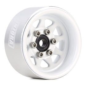 Side angle of INJORA 1.0 wheel shows deep dish design and premium powder coat.