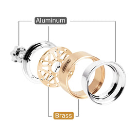 INJORA 1.0 brass beadlock wheel side profile shows modular replaceable faces