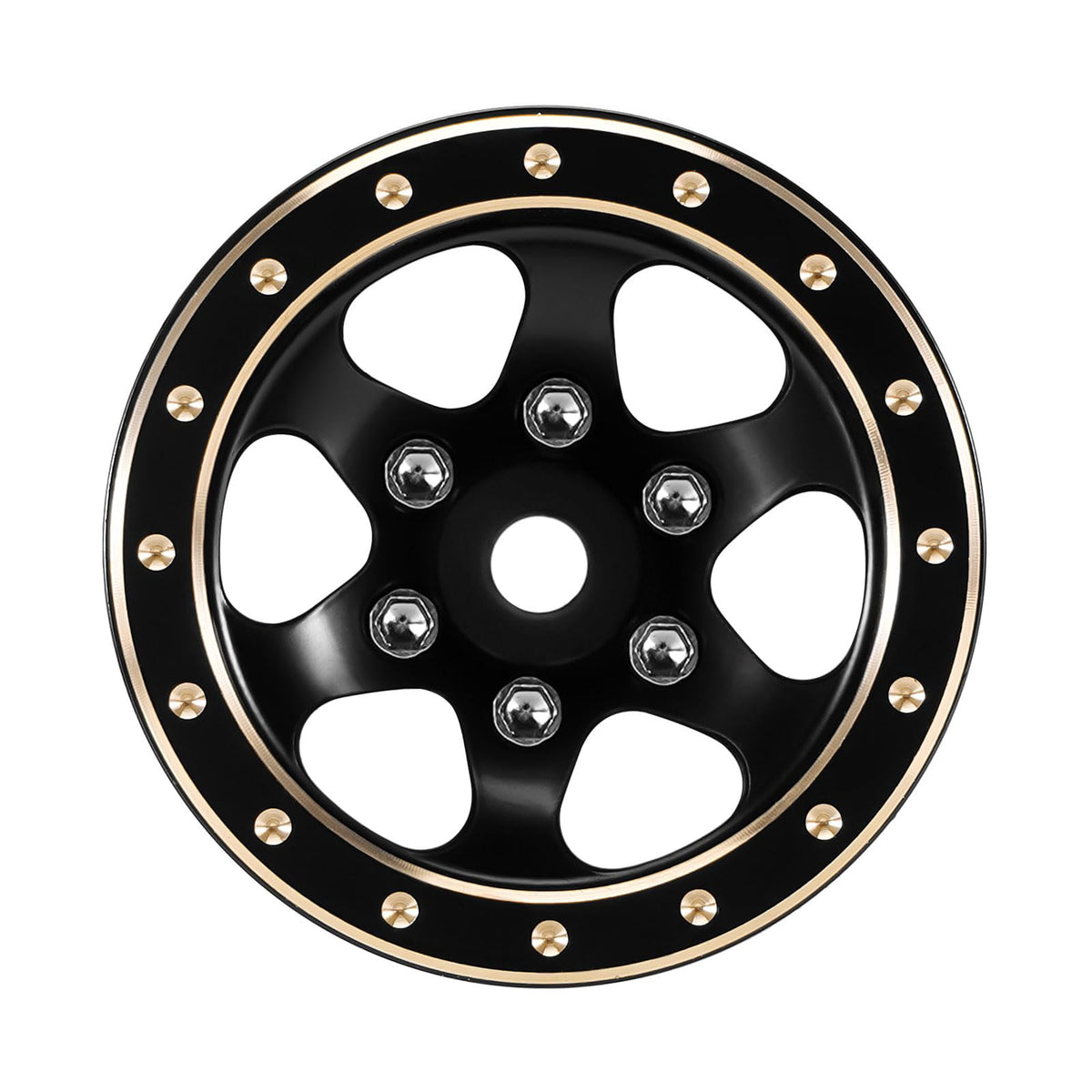 INJORA 1.0 brass beadlock wheel hub depth 7mm supports secure mounting.