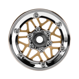 INJORA 1.0 brass beadlock wheel packaging with four wheels