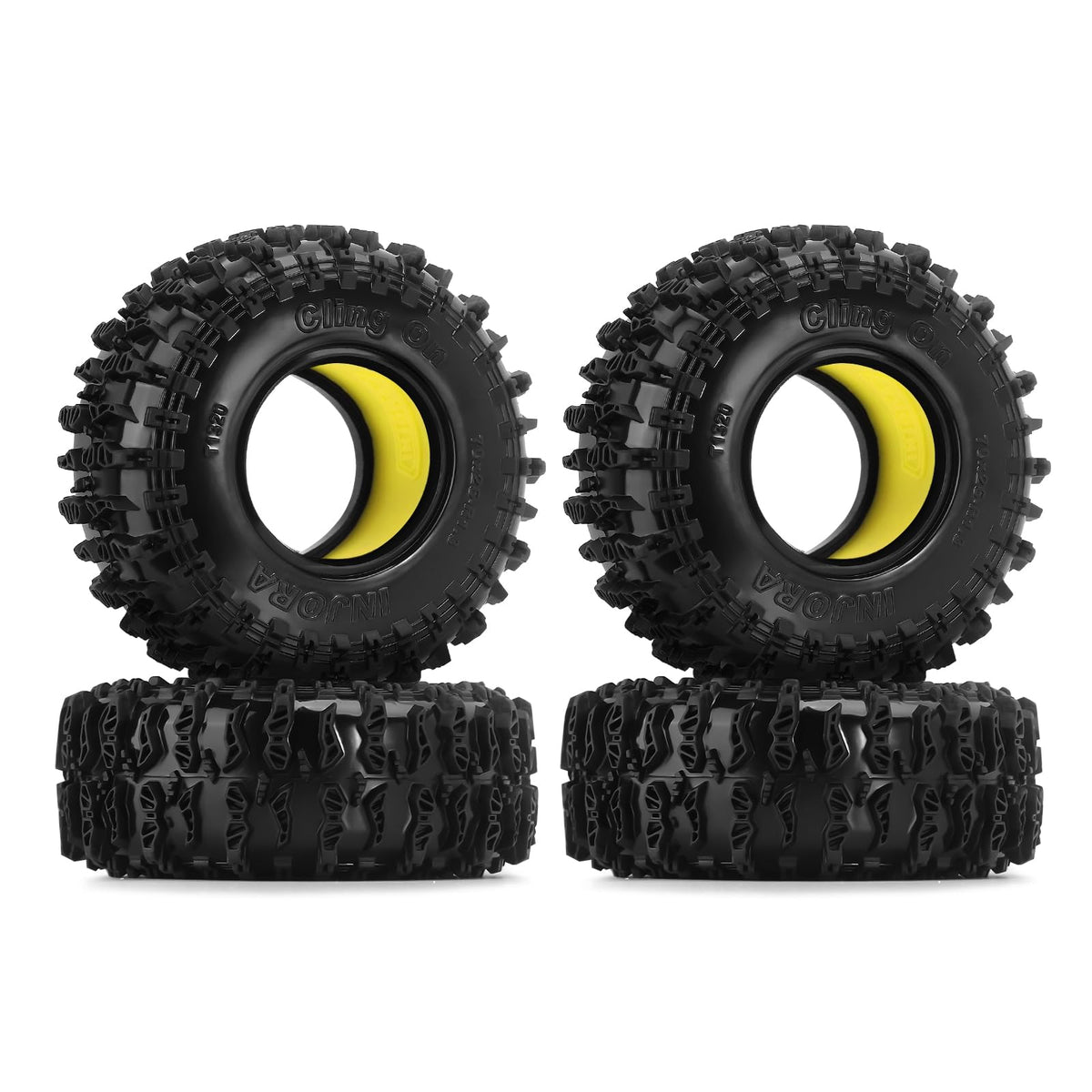INJORA 1.3 silicone rubber inserts improve sidewall support and tire shape.