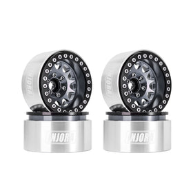 INJORA 1.9 beadlock wheel with deep dish and -10.4mm offset for stability.