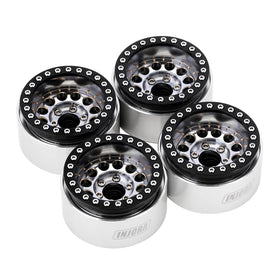 INJORA 1.9-inch beadlock wheel rainbow close-up shows color-shift finish