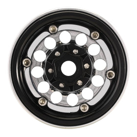 INJORA 1.9-inch beadlock wheel rainbow finish assembly displaying styling options