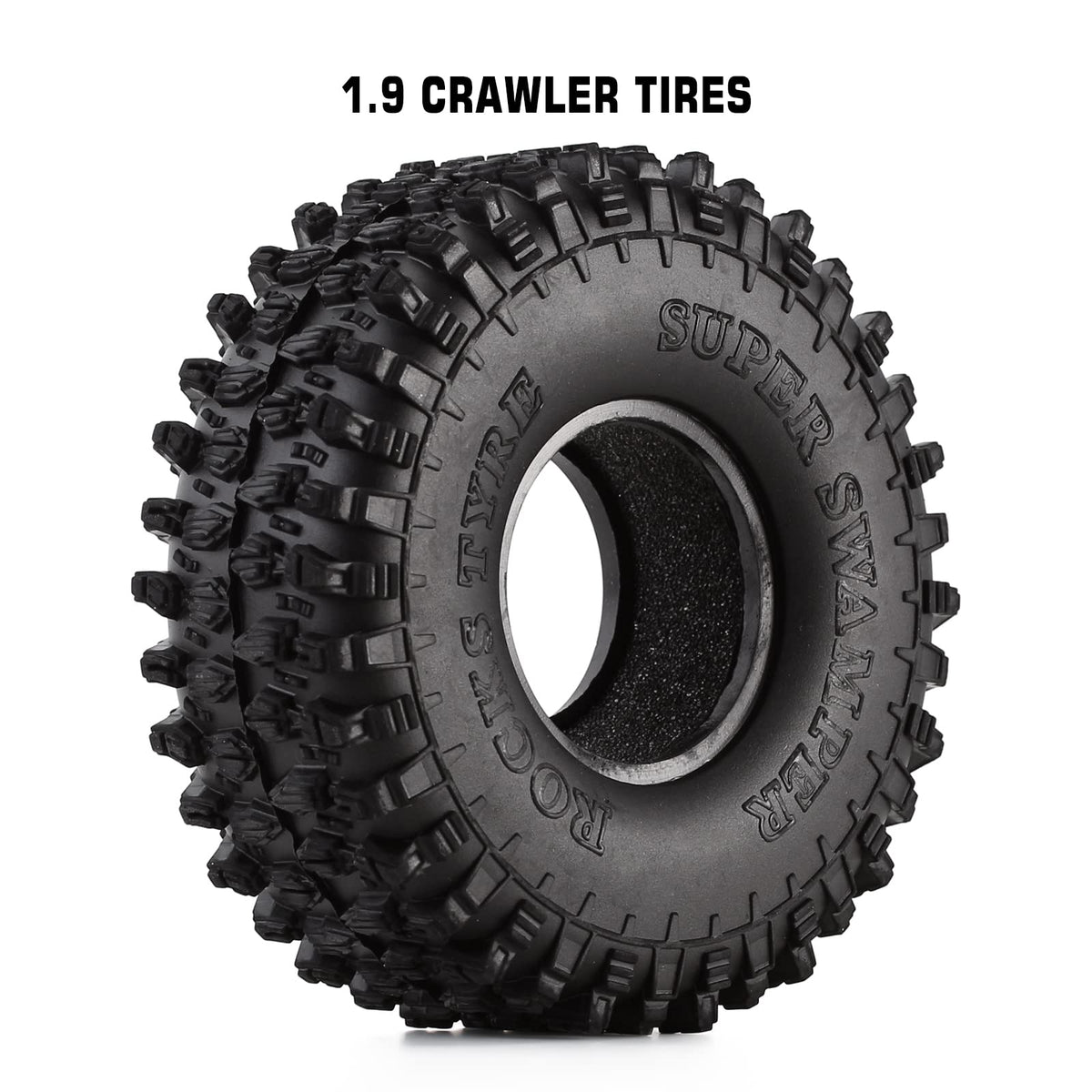 INJORA 1.9-inch tires deliver a scale look for authentic crawler builds.