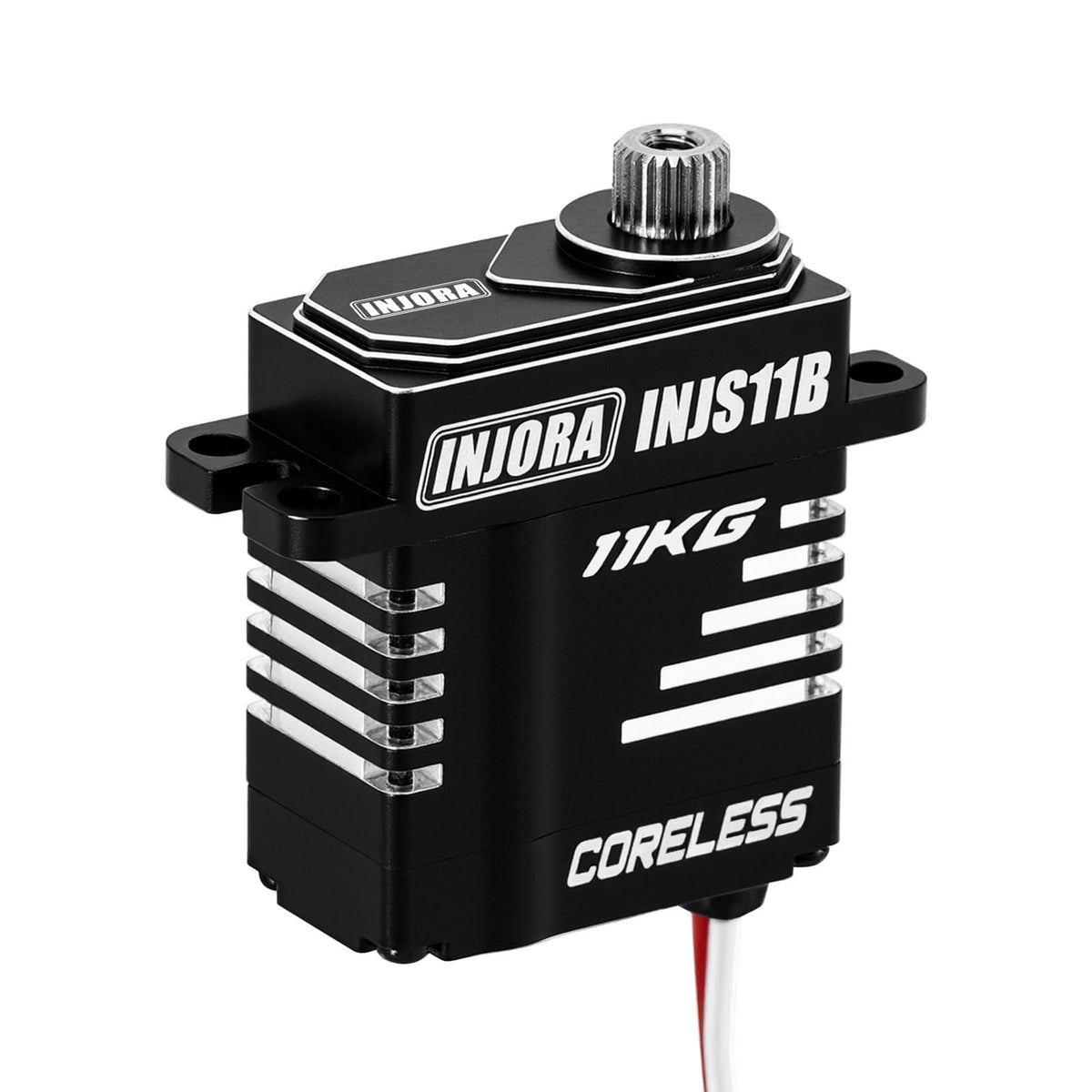 INJORA 11KG coreless servo top view for precise RC crawler steering