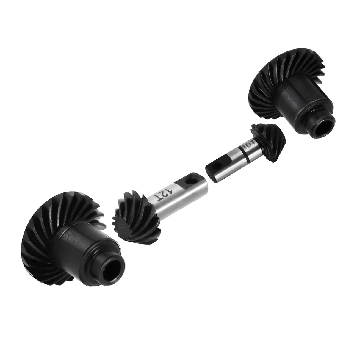 INJORA 12T/22T overdrive front gears for TRX4M improve steering precision.