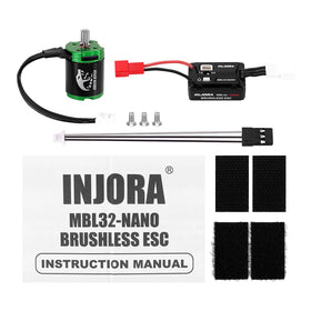 INJORA 1621 Green Viper motor side profile with 4300KV for compact power.