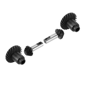 INJORA 24T/12T helical gear front view shows strengthened axle for tougher crawling