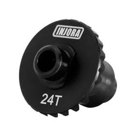 INJORA 24T/10T underdrive rear gears enhance crawling stability on rugged terrain.