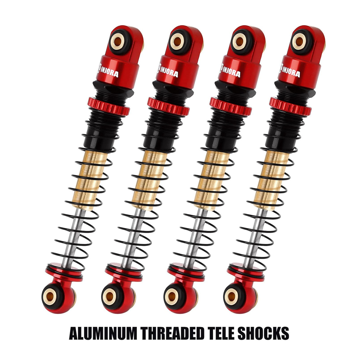 INJORA 32mm spring length with 14 turns offers precise feel and stable ride for RC crawlers.