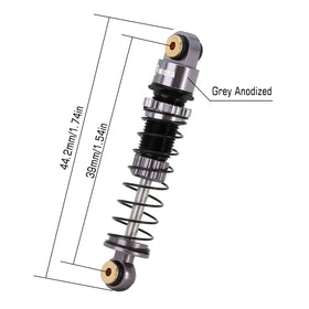 INJORA 39mm shocks preload adjustment knob close-up for tuning travel.