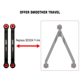 INJORA 4-links replace Y-link on SCX24 to reduce friction and smooth climbs.