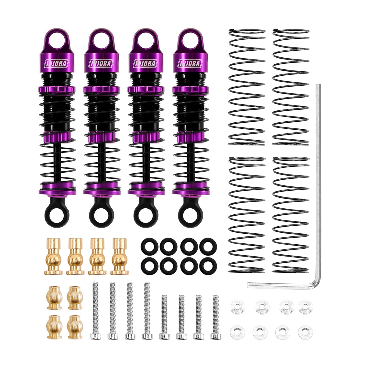 INJORA 40mm big bore shocks package and components