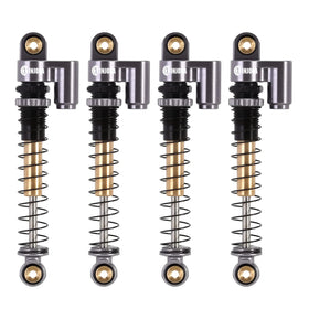 INJORA 43mm aluminum shocks assembly shows sturdy, durable design for RC crawling.