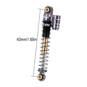 INJORA 43mm shocks telescopic design in action enhancing travel and realism.