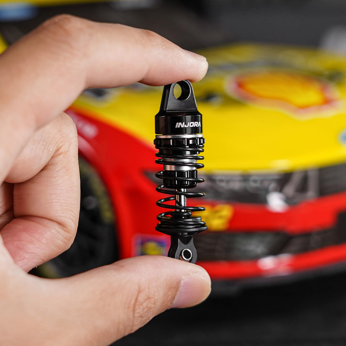 INJORA 45mm oil shocks package contents include four shocks and extra springs