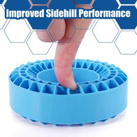 INJORA blue 4-pack silicone inserts for RC tires ready to install.